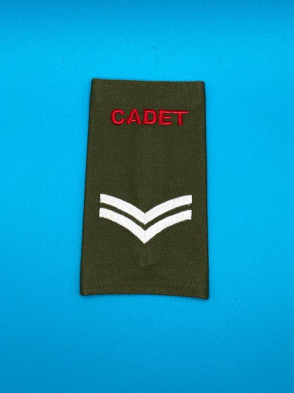 Army Cadet Force ACF - CADET Rank Slide (Single) - Corporal Cpl - OG Olive Green Ivory