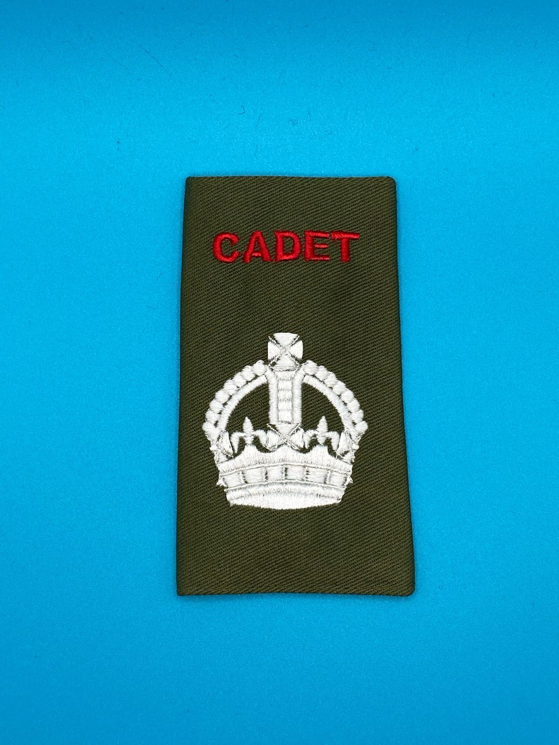 Army Cadet Force ACF - CADET Rank Slide (Single) - WO2 Sergeant Major - OG Olive Green Ivory