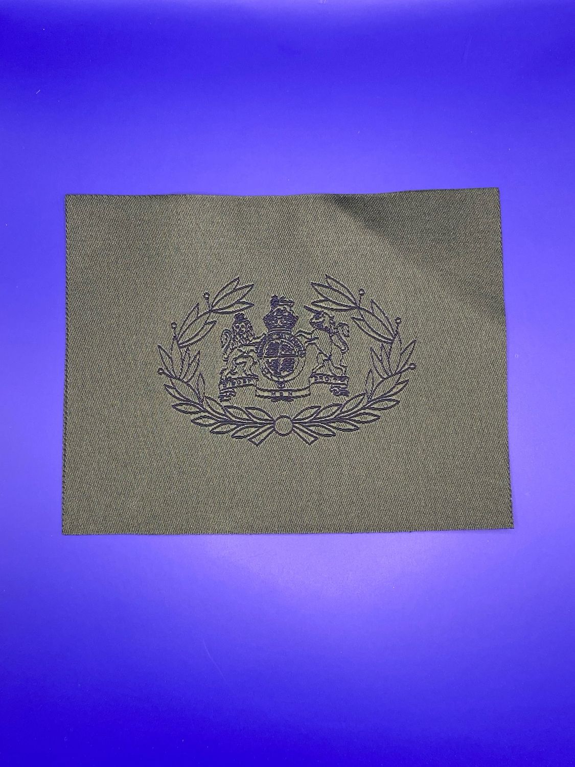 CIIIR King Charles Woven Warrant Officer Class One (WO1) Rank Patch Olive Green OG ComdSM Command Sergeant Major