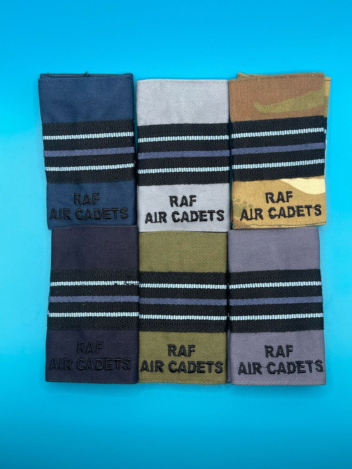 RAF Air Cadets - RAFAC - Flight Lieutenant Rank Slides (6 x pairs in total)