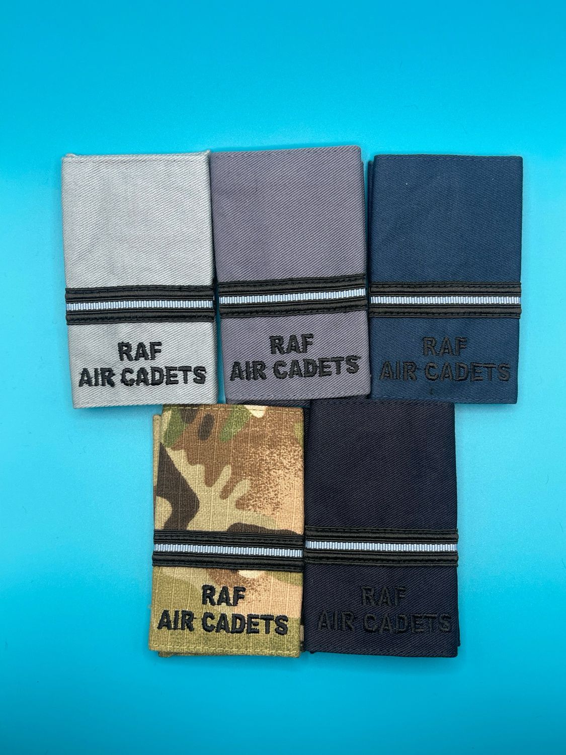 RAF Air Cadets - RAFAC - Flying Officer Officer Rank Slides (5 x pairs in total)