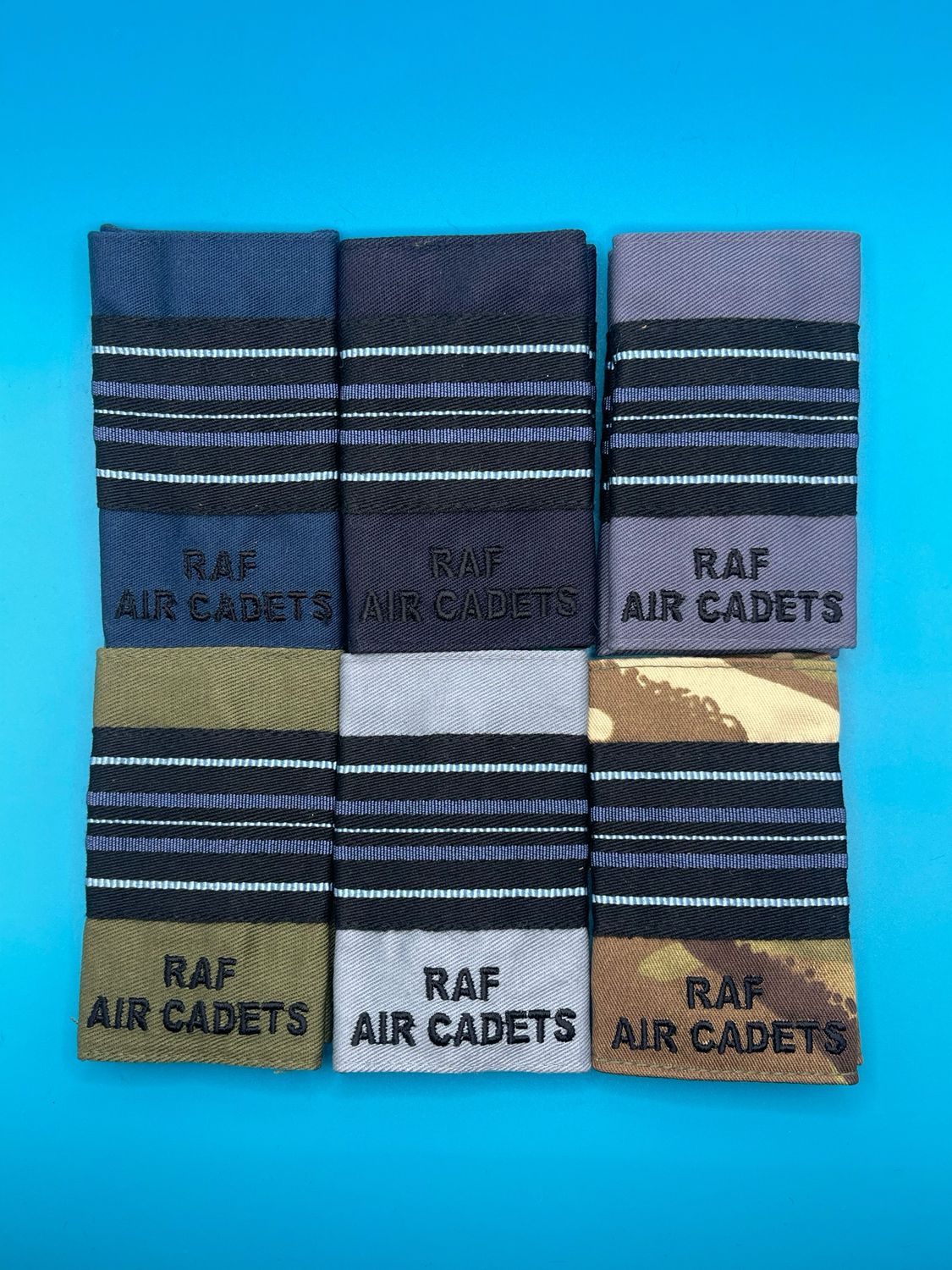 RAF Air Cadets - RAFAC - Squadron Leader Rank Slides (6 x pairs in total)