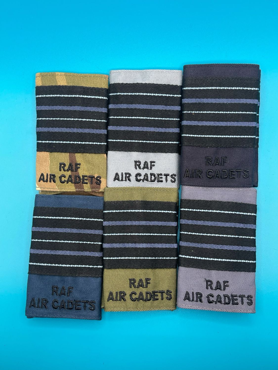 RAF Air Cadets - RAFAC - Wing Commander Rank Slides (6 x pairs in total)