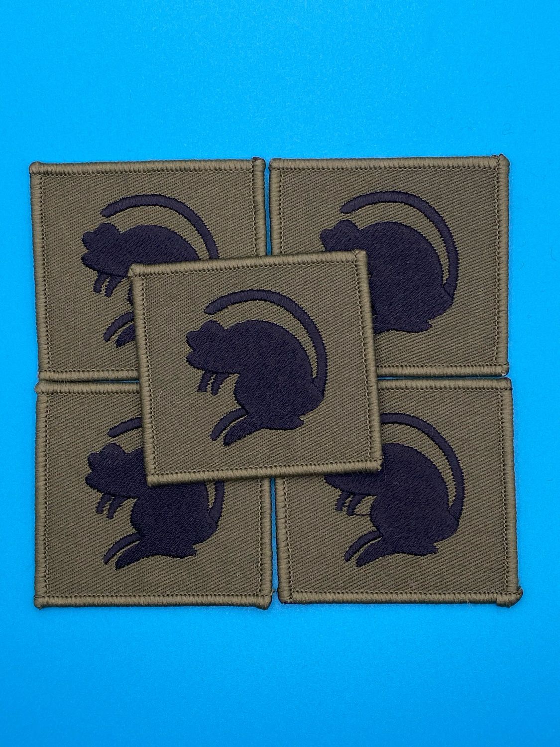 4 Infantry Brigade Combat Team Flash - Black on Olive Green OG Pack of 5