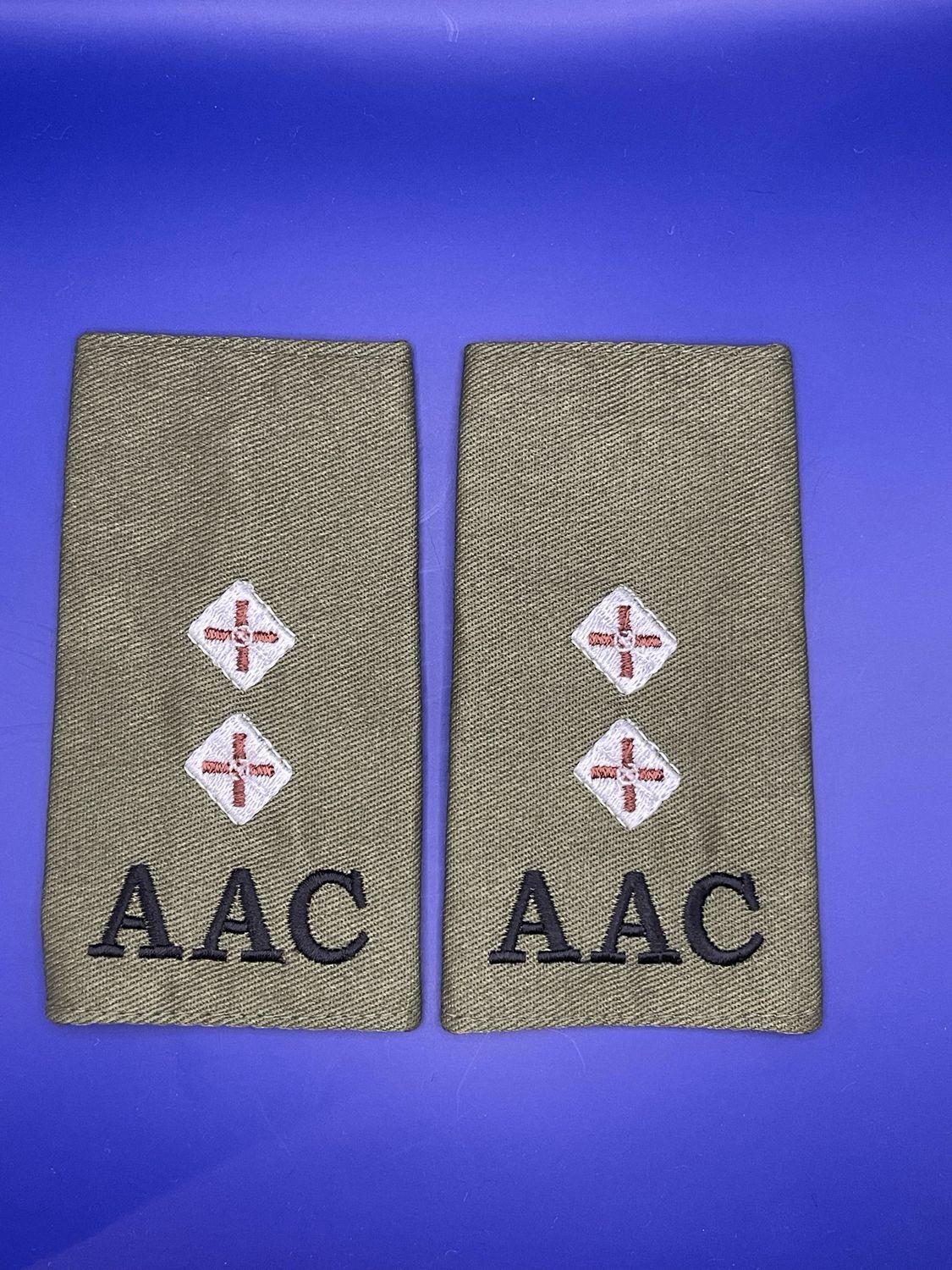 CIIIR Olive Green Rank Slides - Army Air Corps AAC Lieutenant Lt