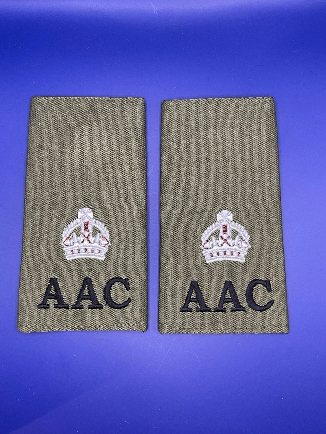 CIIIR Olive Green Rank Slides - Army Air Corps AAC Major Maj
