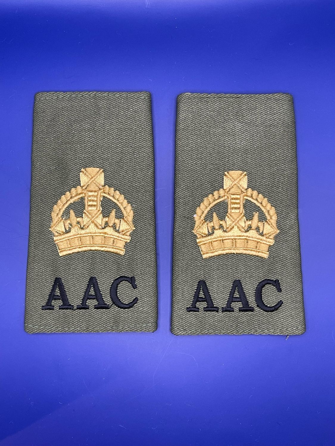 CIIIR Olive Green Rank Slides - Army Air Corps AAC WO2 Sergeant Major SSM Warrant Officer Class Two