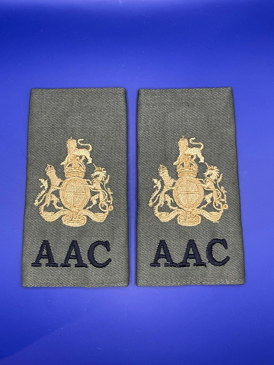 CIIIR Olive Green Rank Slides - Army Air Corps AAC WO1 Warrant Officer Class One RSM SMI