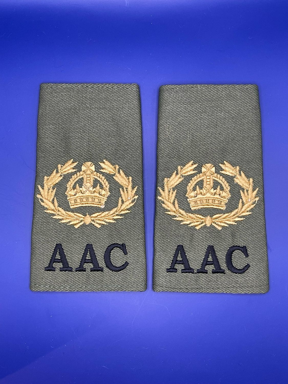 CIIIR Olive Green Rank Slides - Army Air Corps AAC WO2 Warrant Officer Class Two RQMS SQMS QMSI