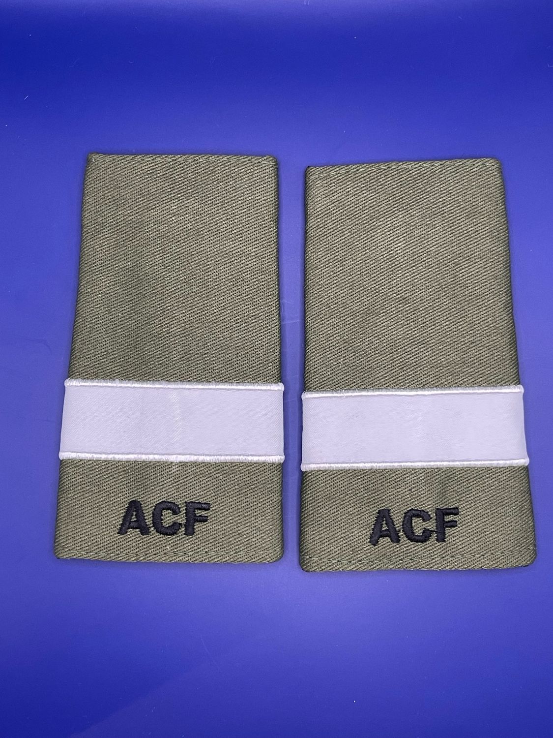 CIIIR Olive Green ACF Rank Slides - Adult Under Officer AUO