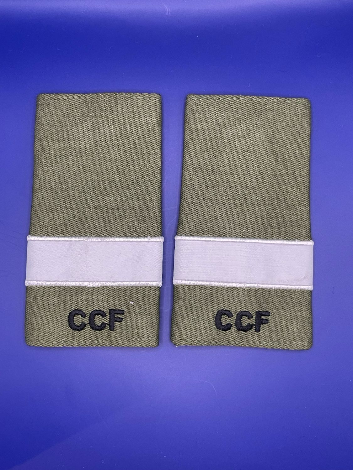 CIIIR Olive Green CCF Rank Slides - Adult Under Officer AUO