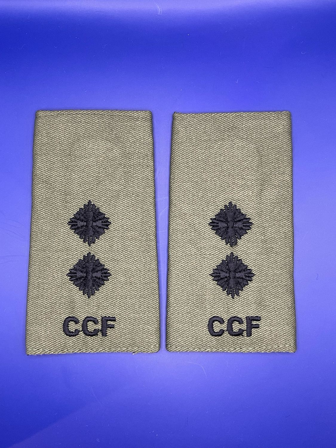 CIIIR Olive Green ACF Rank Slides - Lieutenant Lt