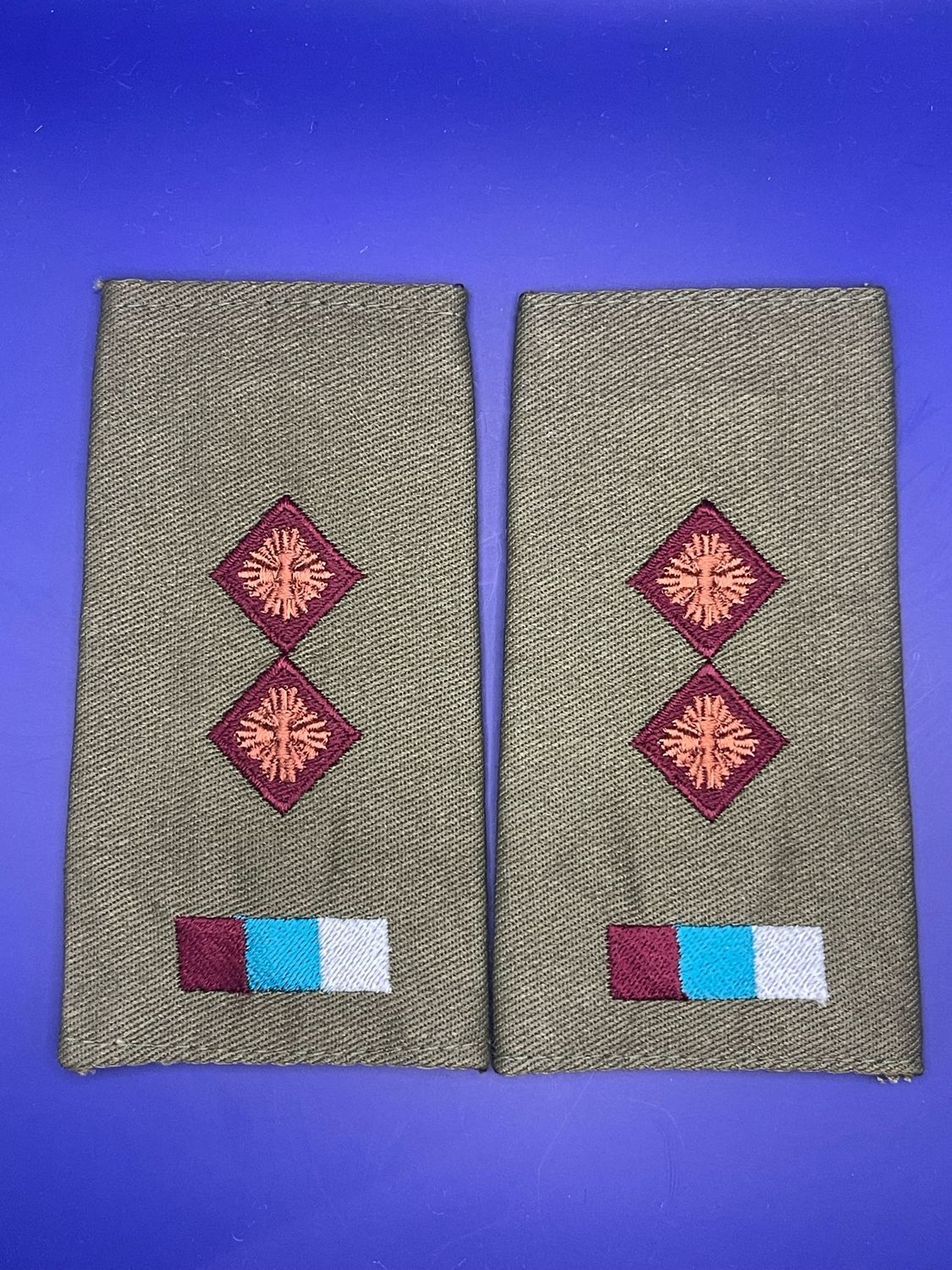 Royal Army Medical Service OG Lieutenant Lt Rank Slides RAMS New Medic
