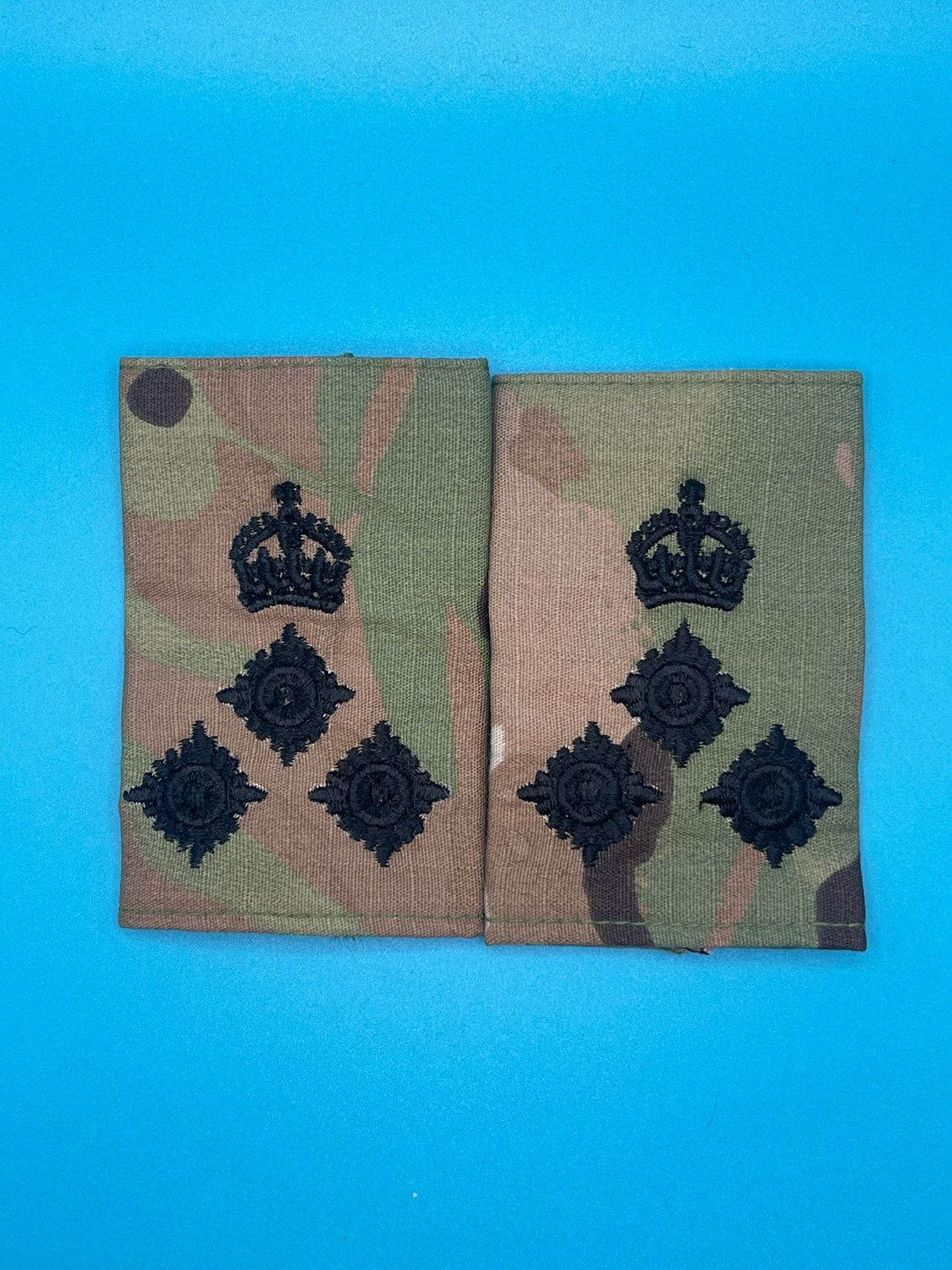 CIIIR MTP Rank Slides - Brigadier Brig - Black Embroidery
