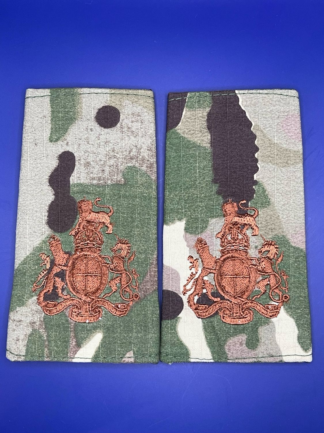 CIIIR MTP Rank Slides - WO1 RSM SMI Regimental Sergeant Major - Bronze Embroidery