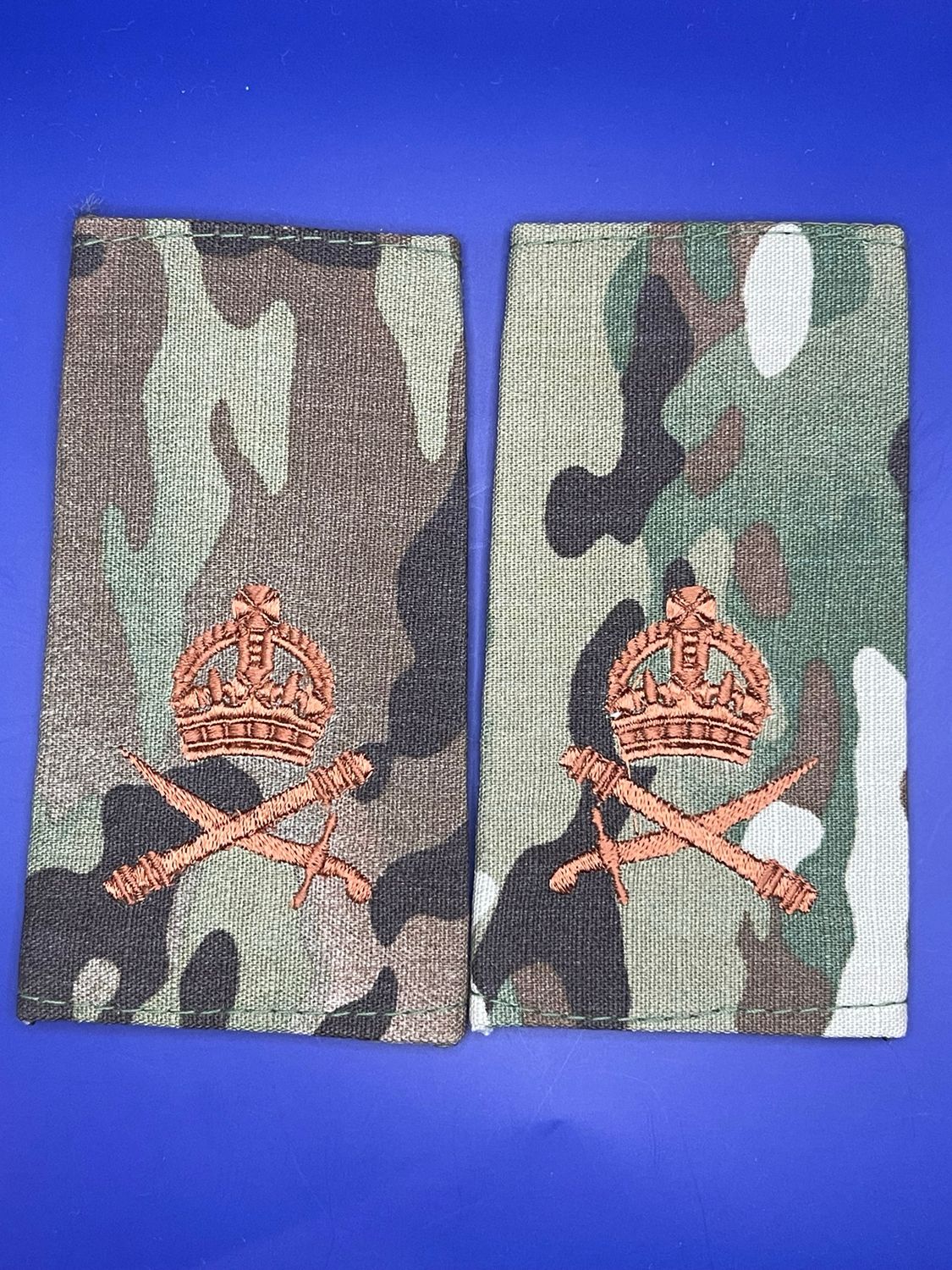 CIIIR MTP Rank Slides - Lieutenant General Lt Gen - Bronze Embroidery (3*)