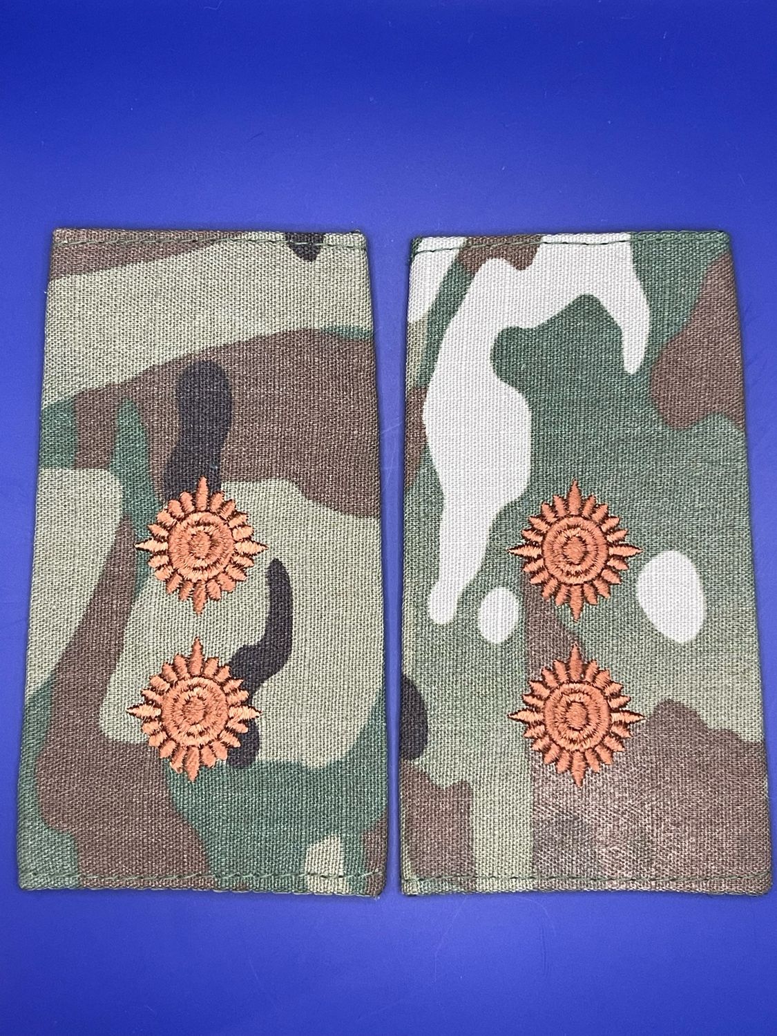 CIIIR MTP Rank Slides - Lieutenant Lt - Bronze Embroidery