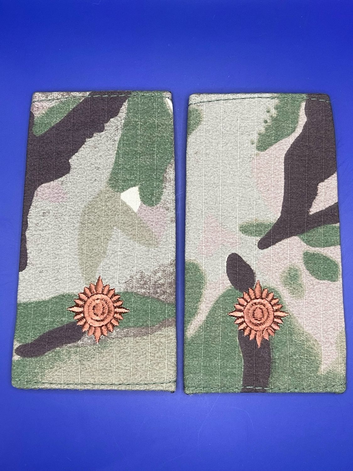 CIIIR MTP Rank Slides - Second Lieutenant 2Lt - Bronze Embroidery