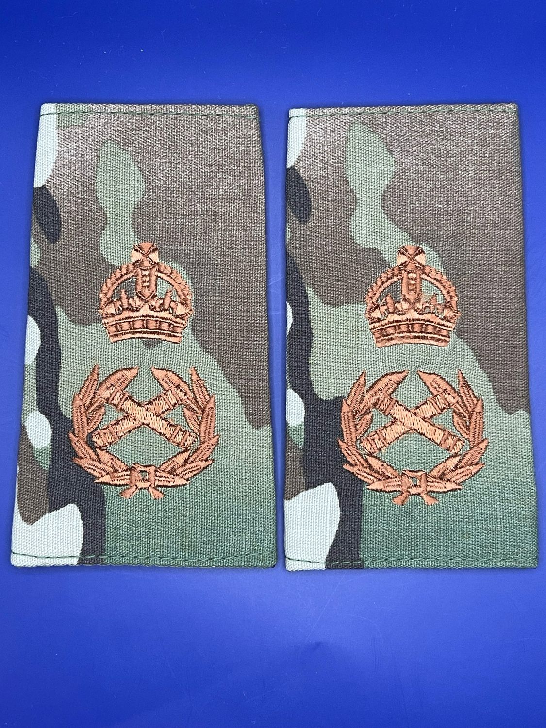 CIIIR MTP Rank Slides -Field Marshal FdM- Bronze Embroidery (5*)