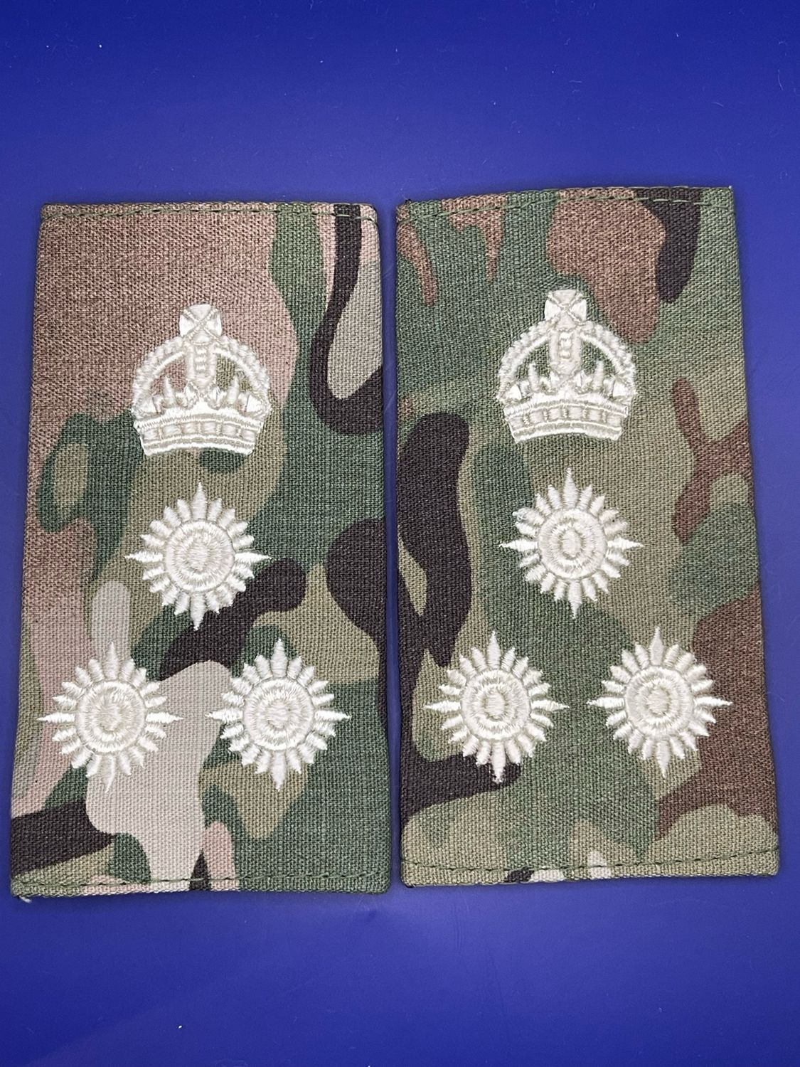 CIIIR MTP Rank Slides - Brigadier Brig - Ivory Embroidery (1*)
