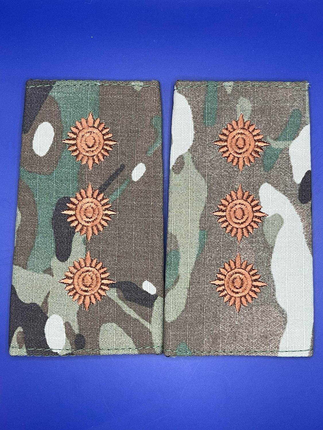 CIIIR MTP Rank Slides -Captain Capt - Bronze Embroidery