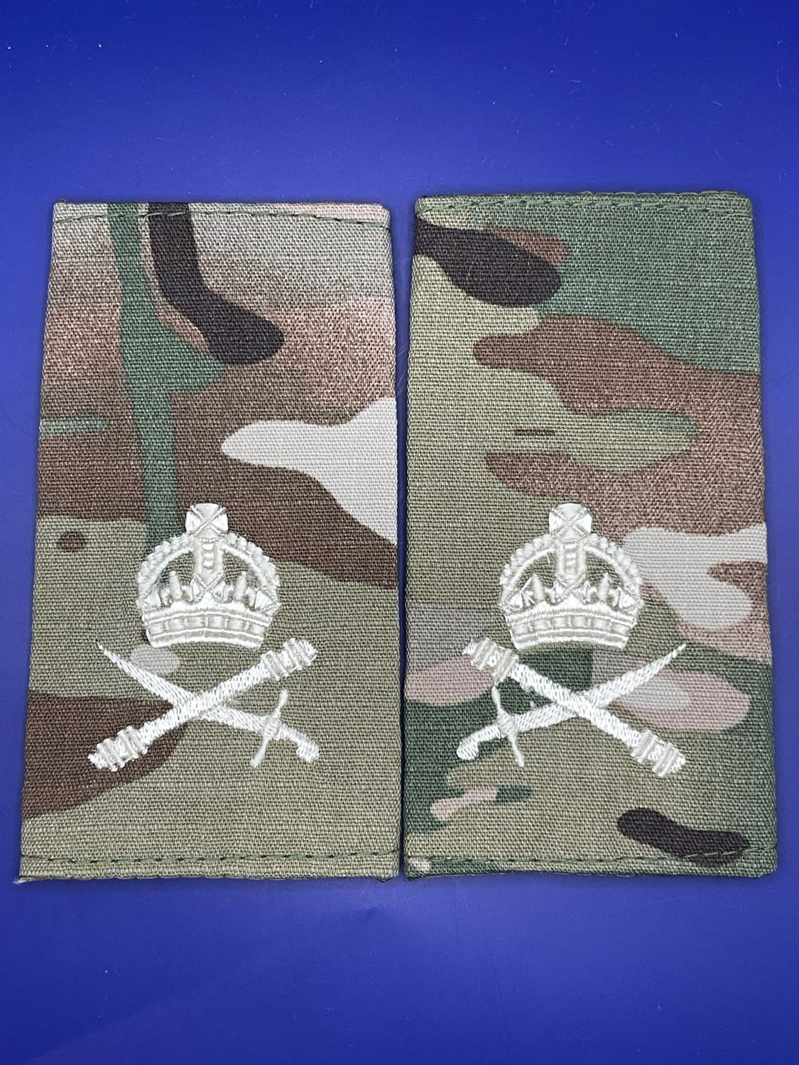 CIIIR MTP Rank Slides - Lieutenant General Lt Gen - Ivory Embroidery (3*)