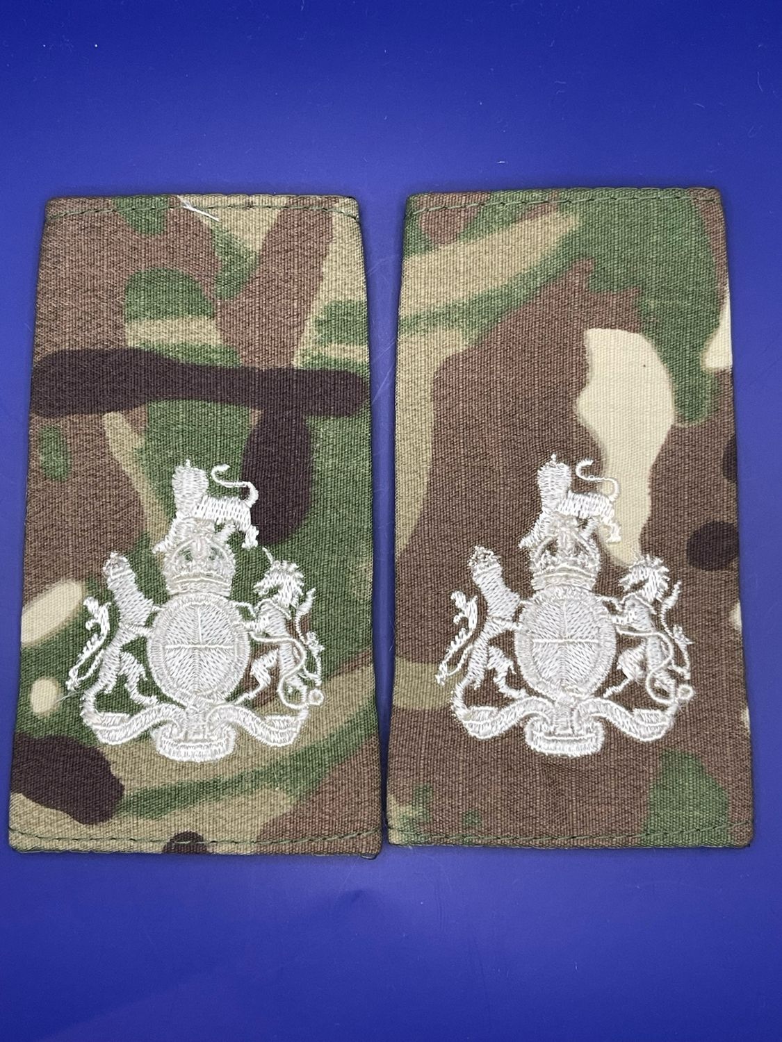 CIIIR MTP Rank Slides - WO1 RSM SMI Regimental Sergeant Major - Ivory Embroidery