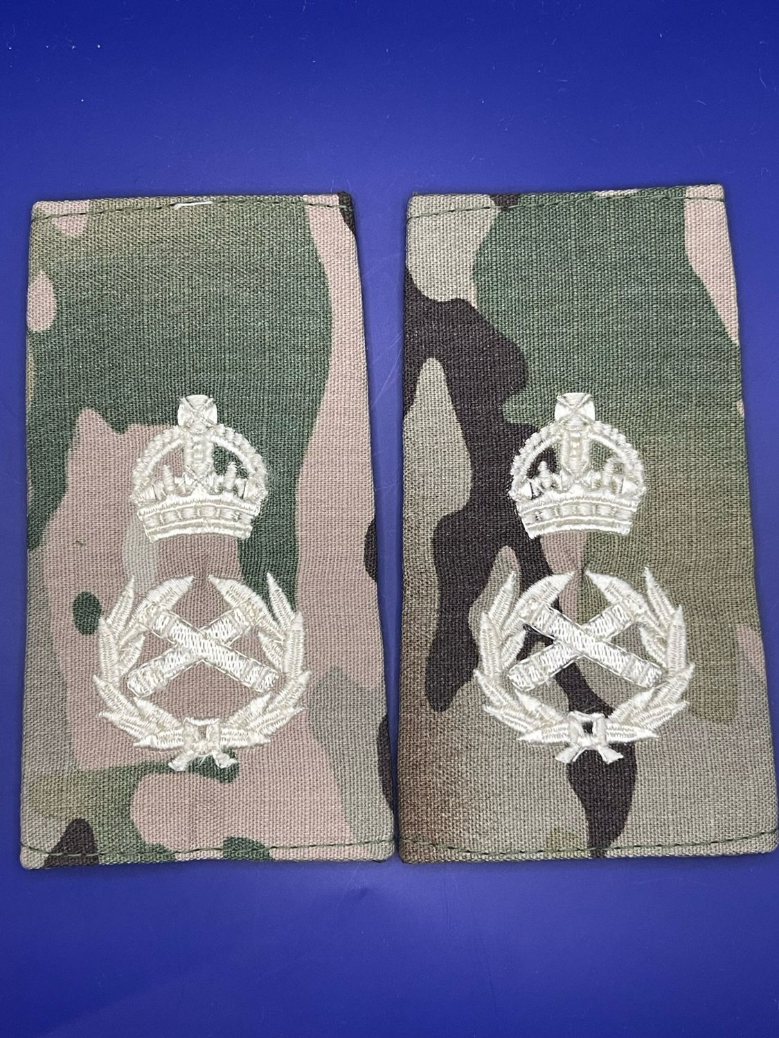 CIIIR MTP Rank Slides - Field Marshal FdM- Ivory Embroidery (5*)
