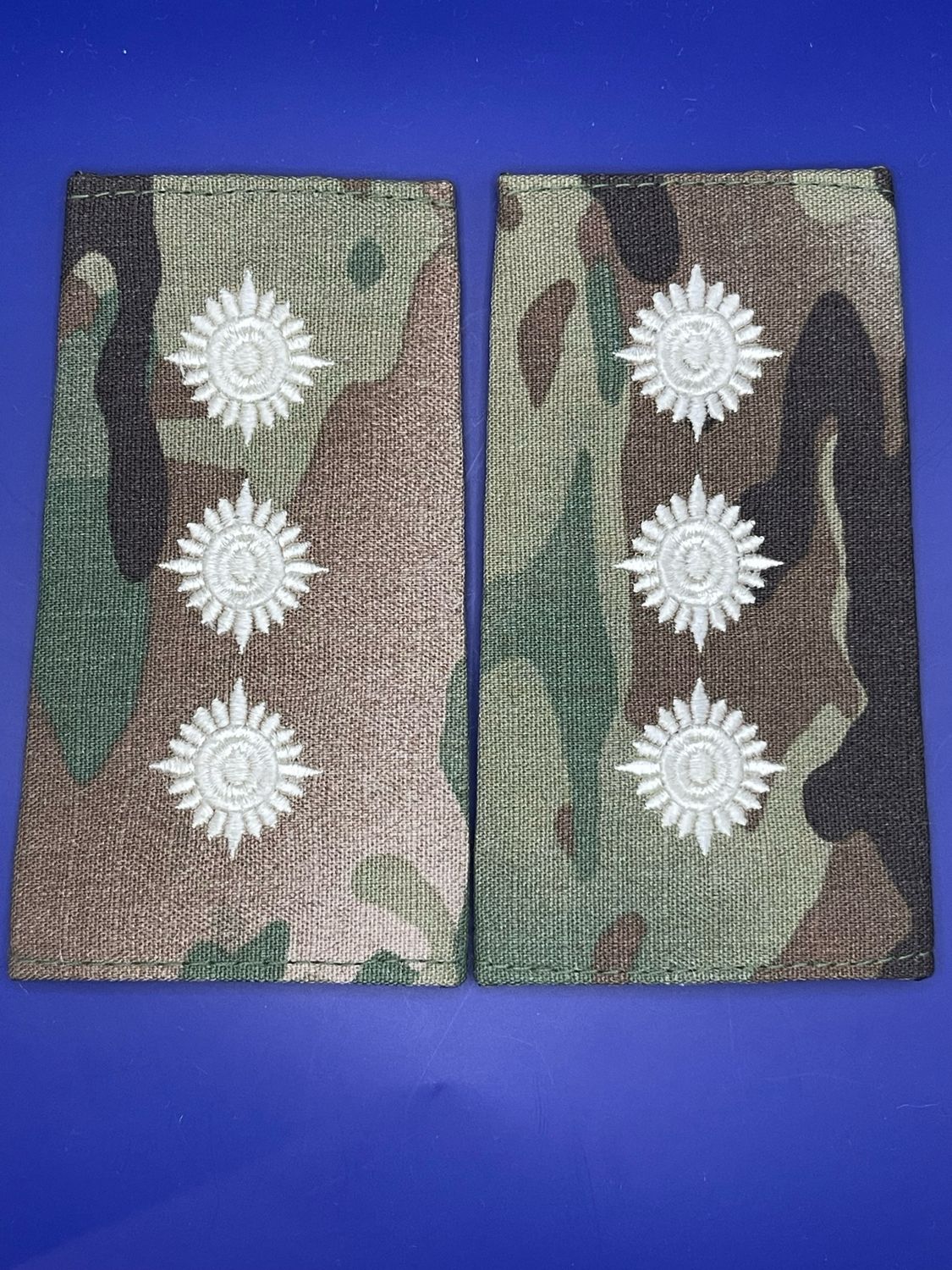 CIIIR MTP Rank Slides - Captain Capt - Ivory Embroidery