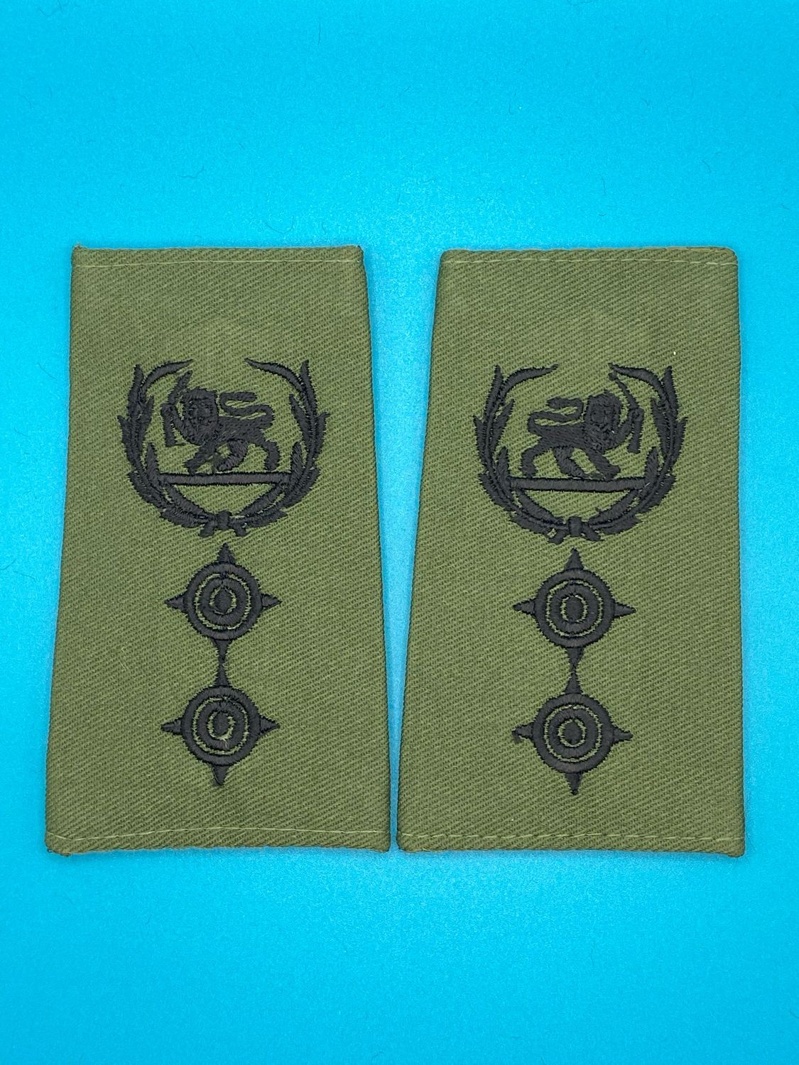 Rhodesian Army Olive Green Rank Slides OG - Col Colonel - Pair