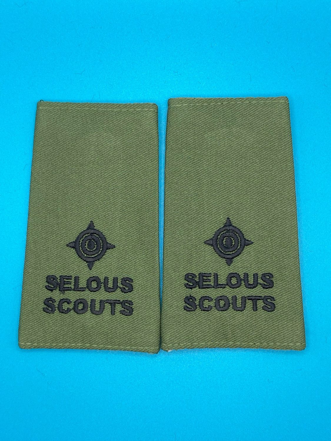 Rhodesian Selous Scouts Olive Green Rank Slides OG - 2Lt Second Lieutenant - Pair