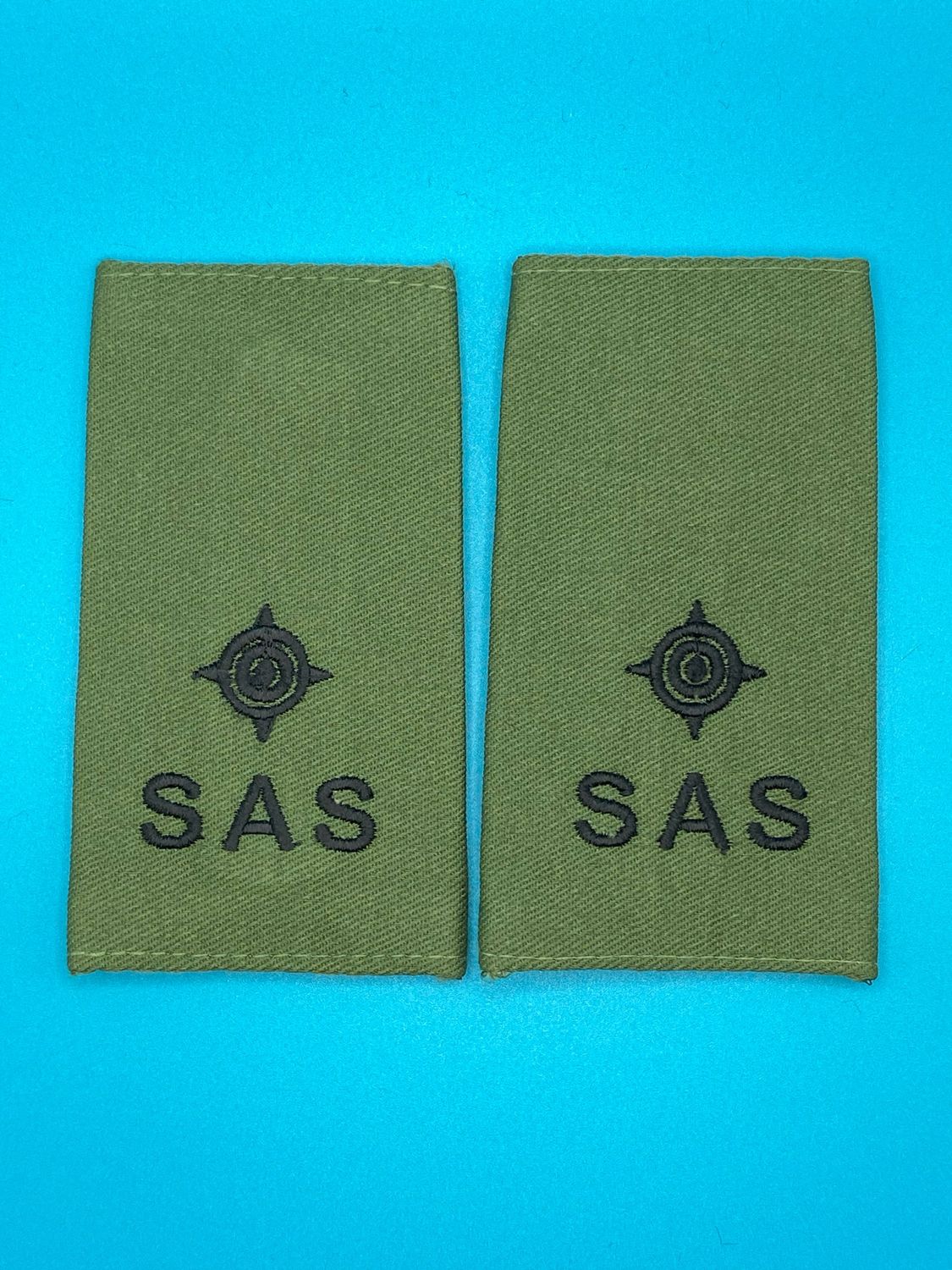 Rhodesian Special Air Service SAS Olive Green Rank Slides OG - 2Lt Second Lieutenant - Pair