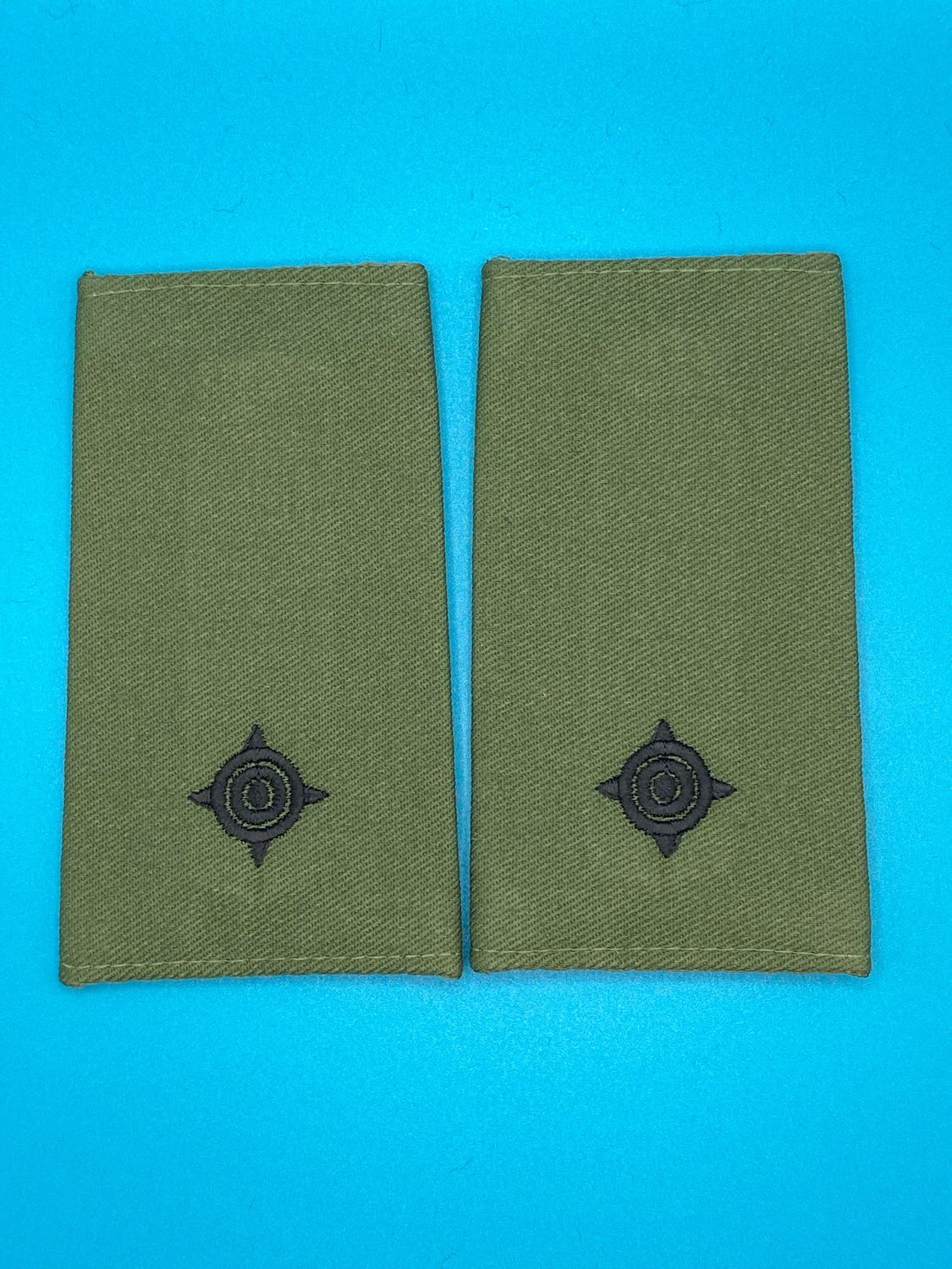Rhodesian Army Olive Green Rank Slides OG - 2Lt Second Lieutenant - Pair