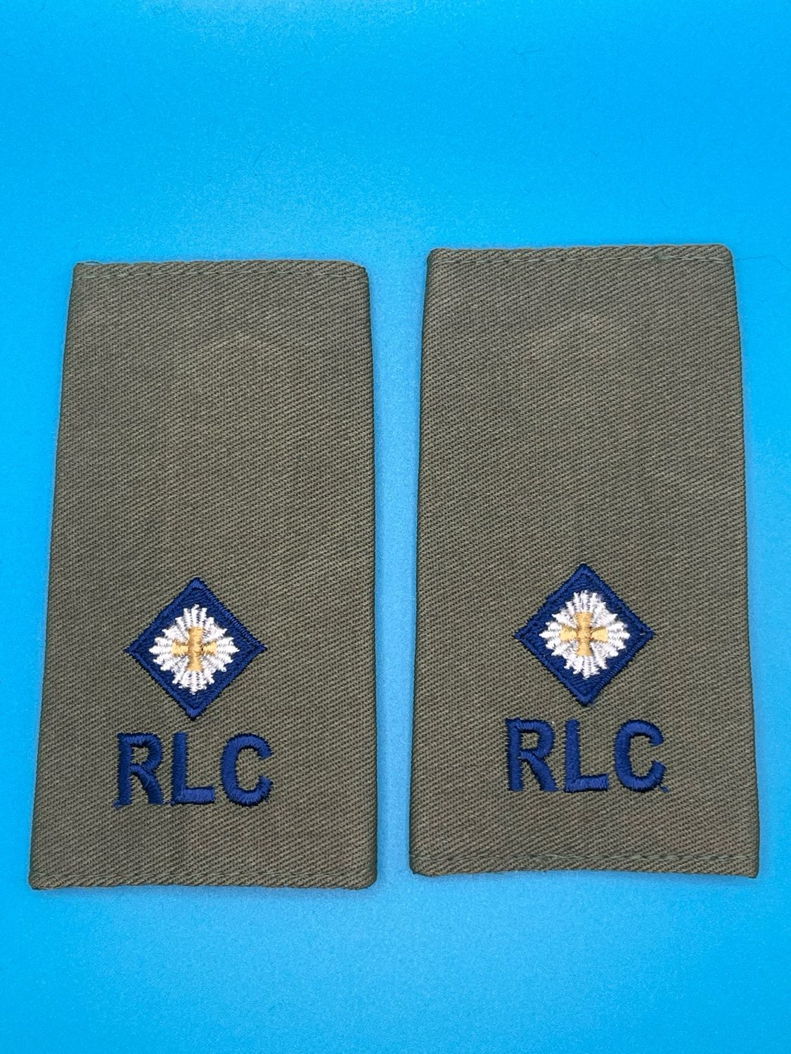 CIIIR OG Rank Slides - Royal Logistic Corps RLC Second Lieutenant 2Lt (Pair)