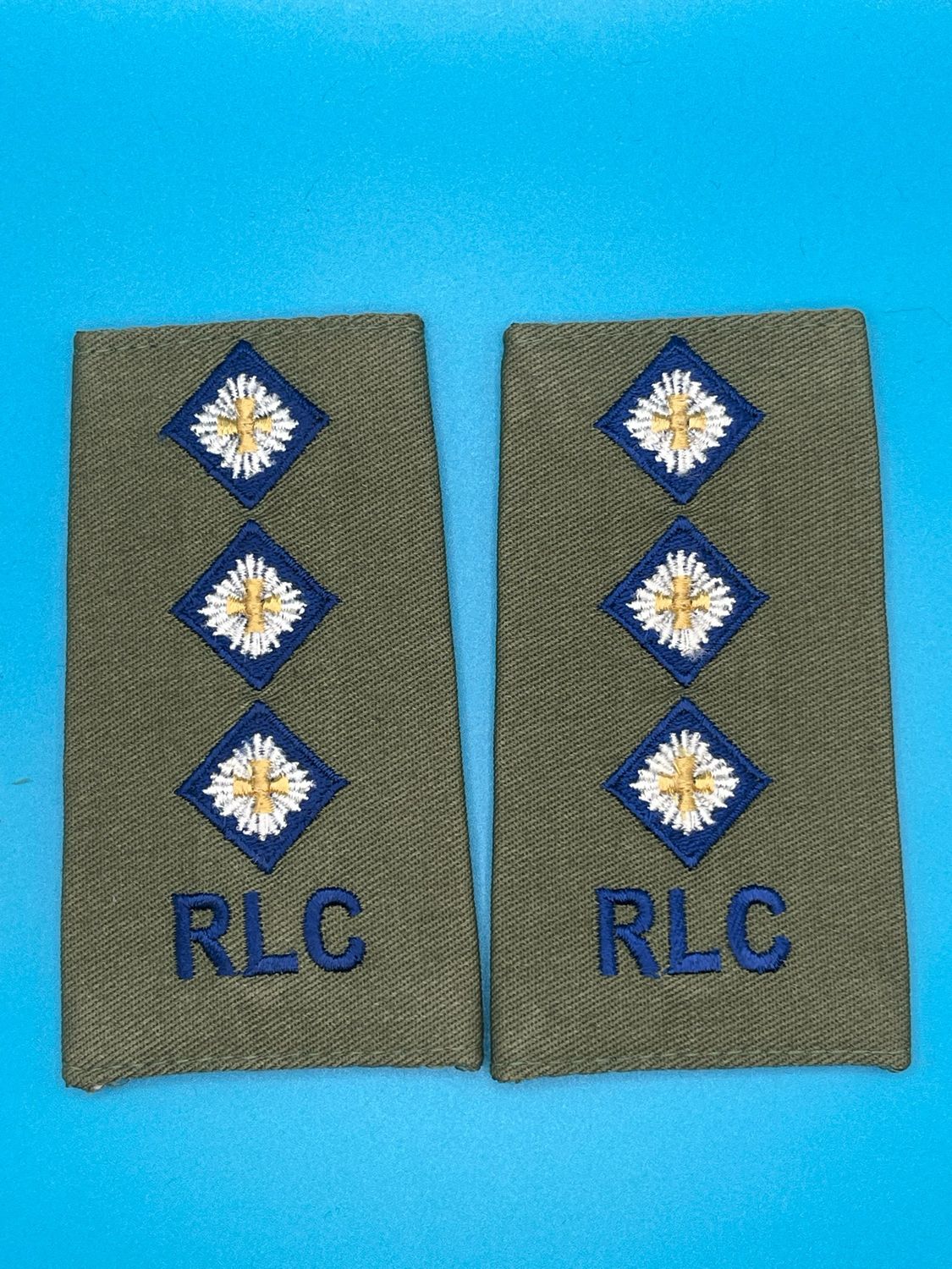 CIIIR OG Rank Slides - Royal Logistic Corps RLC Captain Capt (Pair)