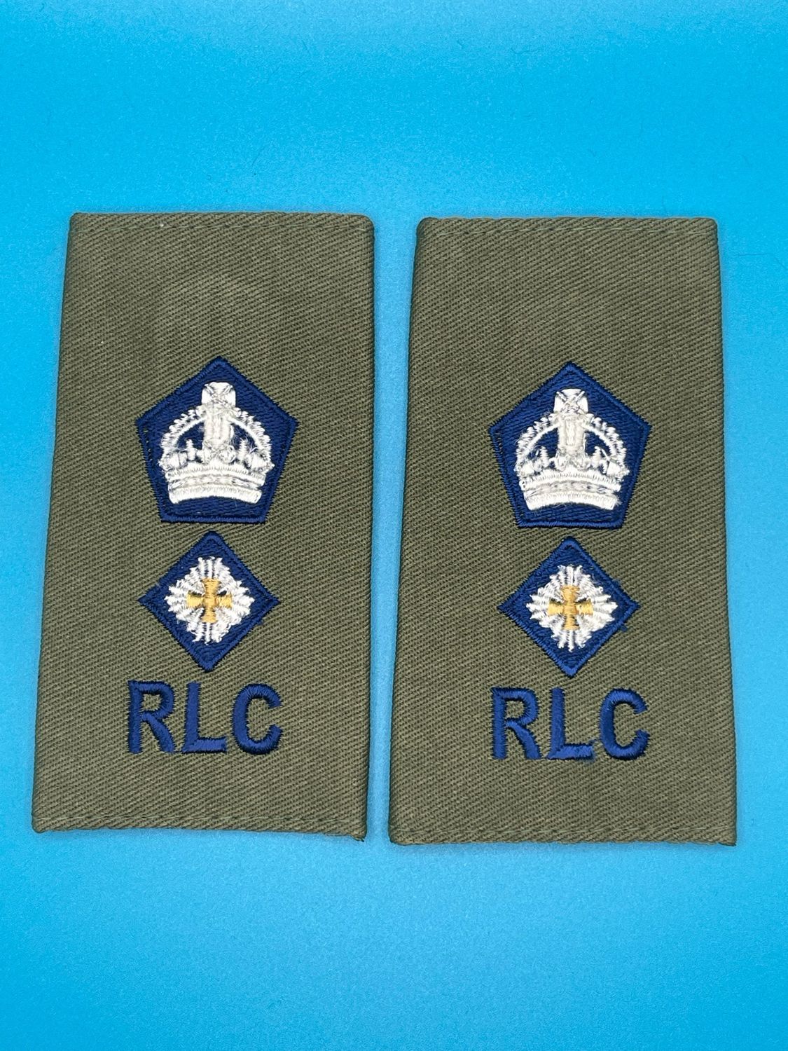 CIIIR OG Rank Slides - Royal Logistic Corps RLC Lieutenant Colonel Lt Col (Pair)