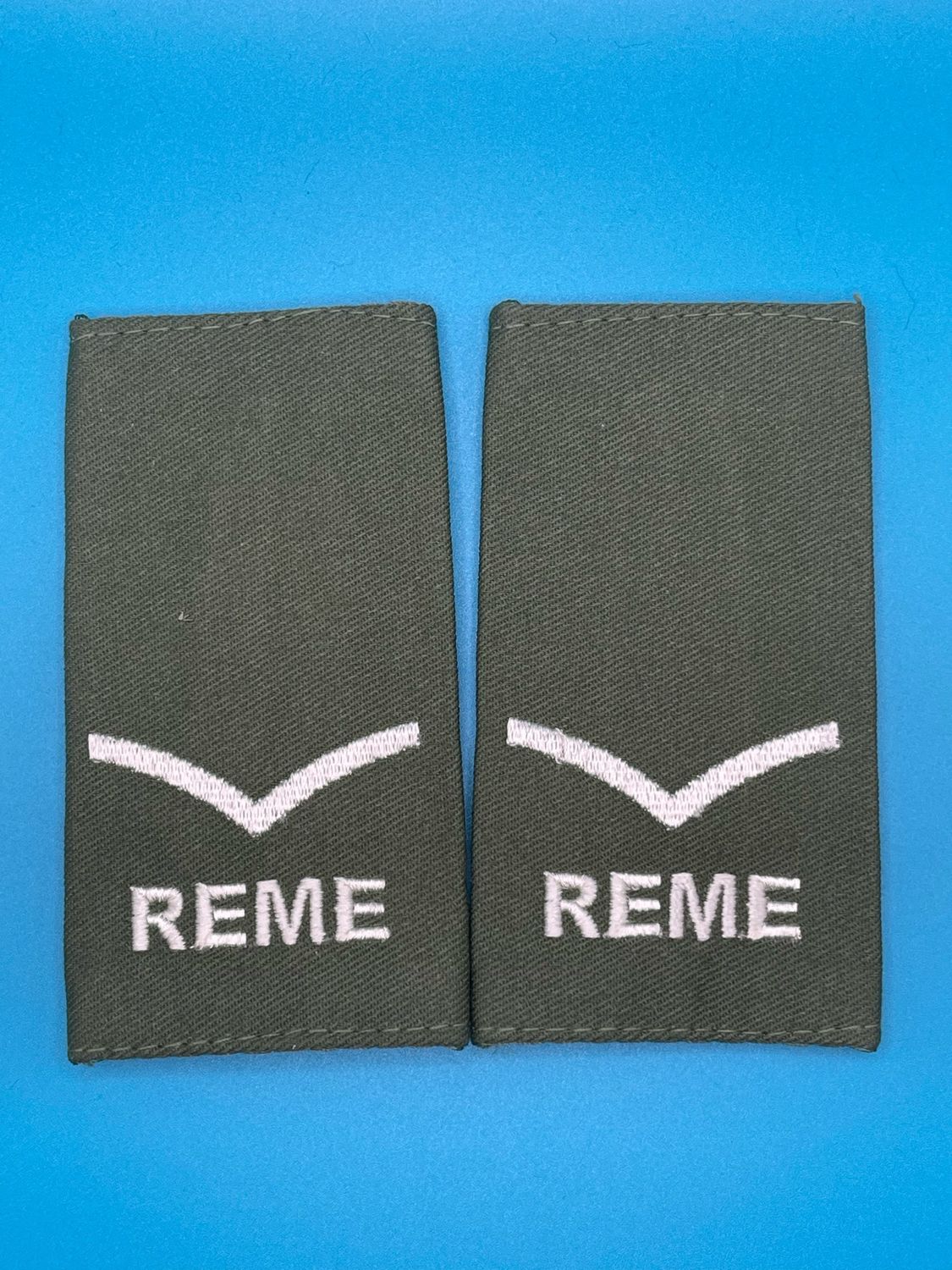 CIIIR Olive Green Rank Slides - REME - Pair - LCpl Lance Corporal