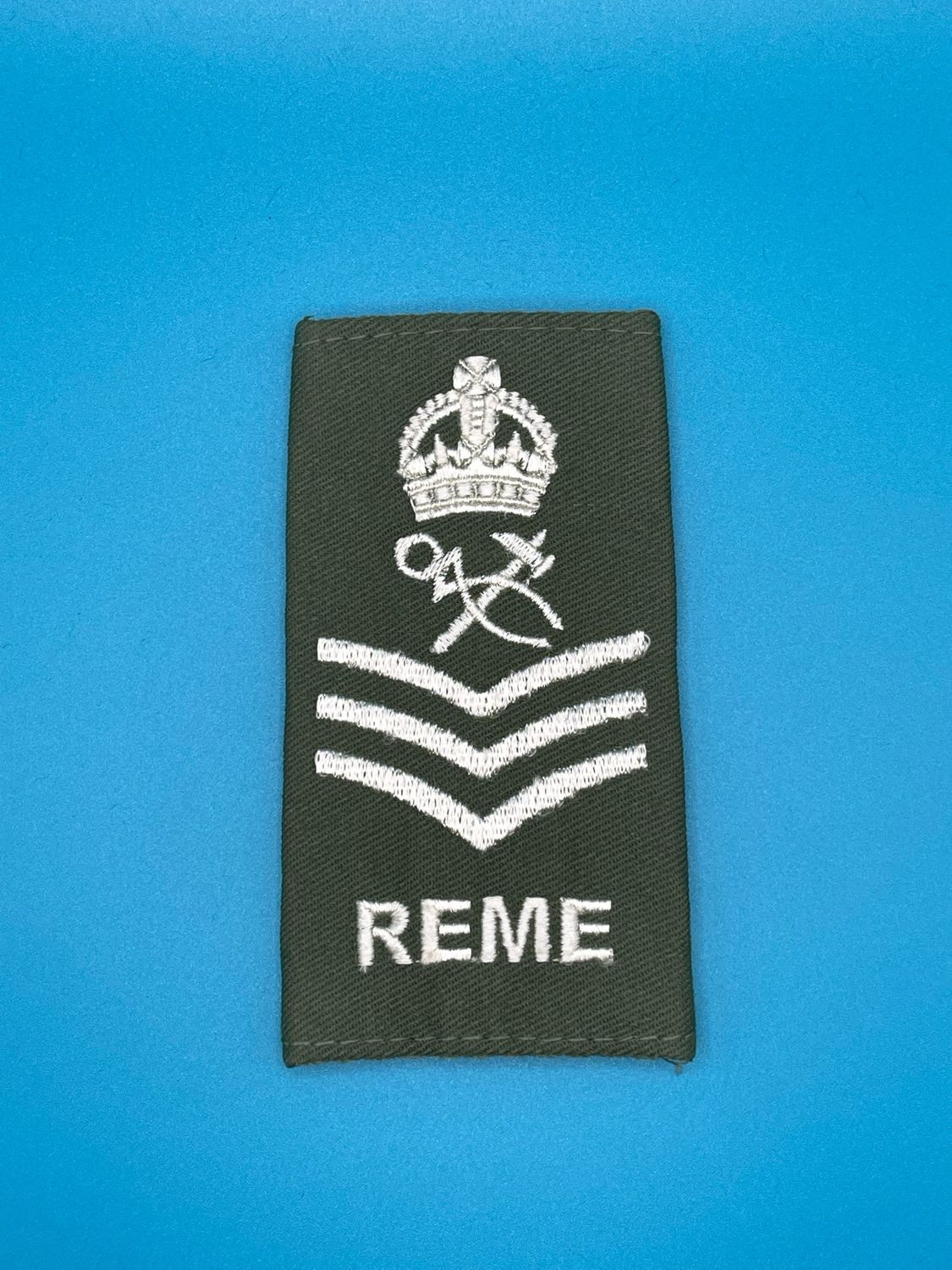 CIIIR Olive Green Rank Slide - REME - Single - SSgt Staff Sergeant Class One Hammer and Tongs Artificer
