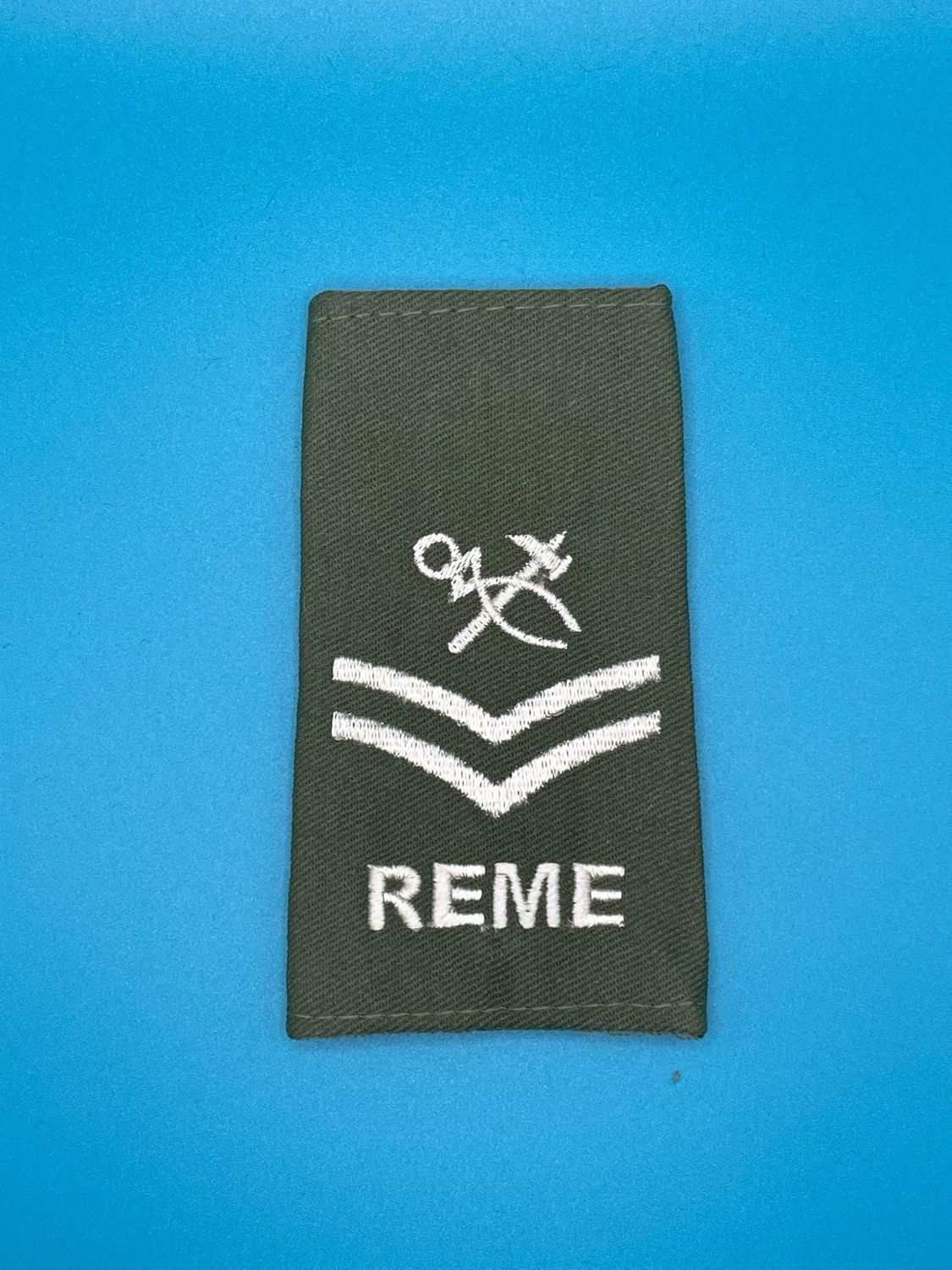 CIIIR Olive Green Rank Slide - REME - Single - Cpl Corporal Class One Hammer and Tongs