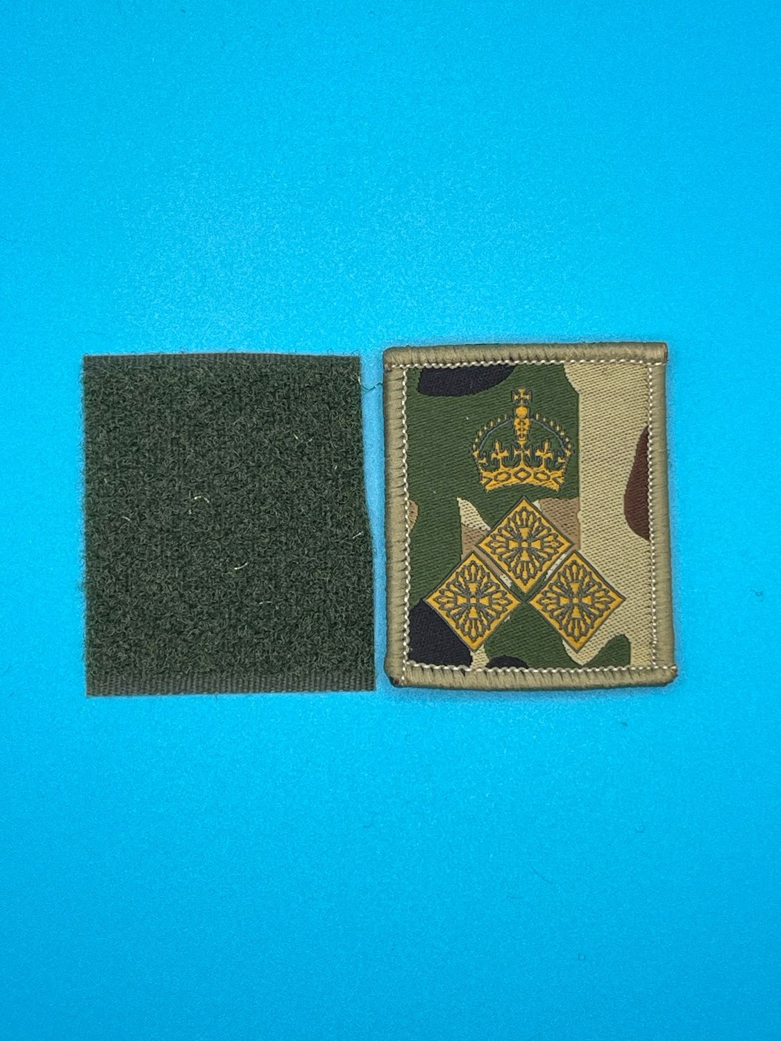 UBACS Rank Patch - King Charles Crown - Gold on MTP - Brigadier Brig Hook and Loop