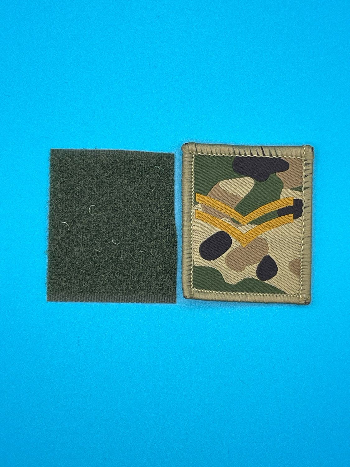 UBACS Rank Patch - King Charles Crown - Gold on MTP - Corporal Cpl Hook and Loop