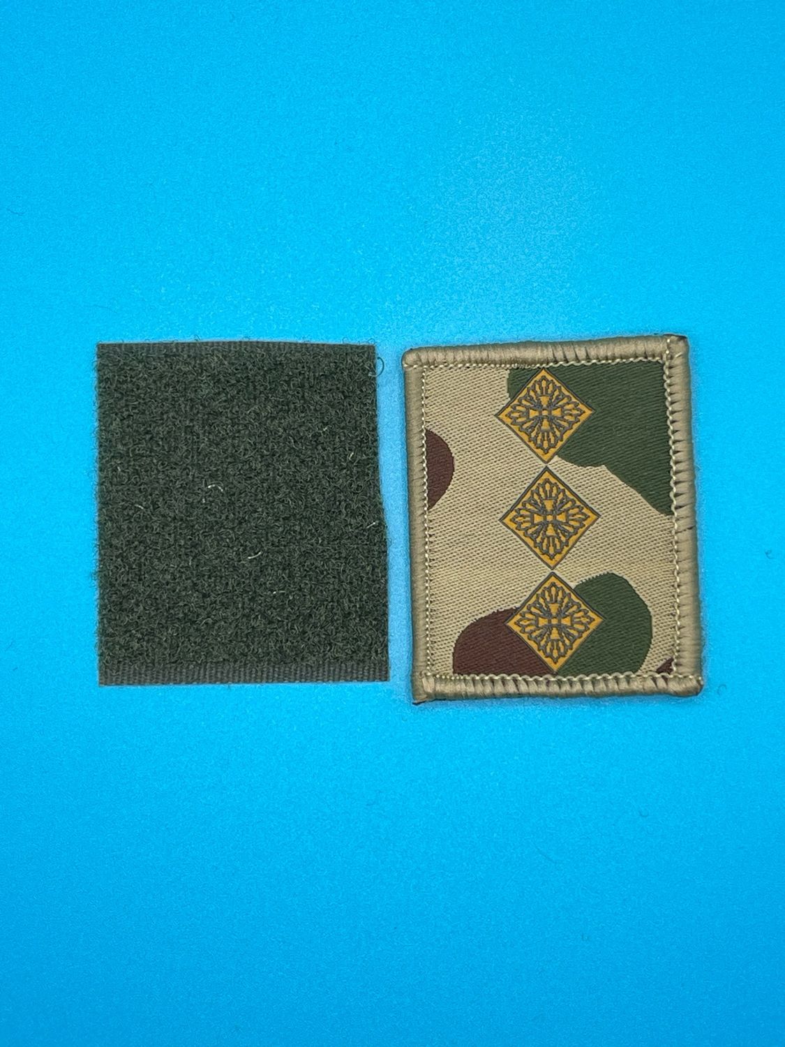 UBACS Rank Patch - King Charles Crown - Gold on MTP - Captain Capt Hook and Loop
