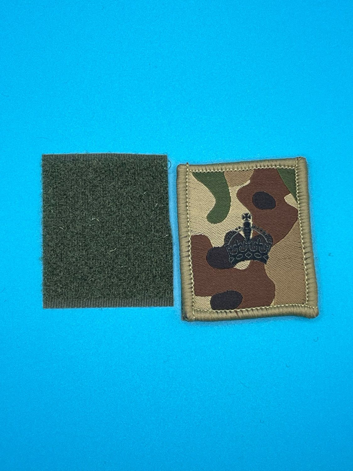 UBACS Rank Patch - King Charles Crown - Black on MTP - Major Maj Hook and Loop