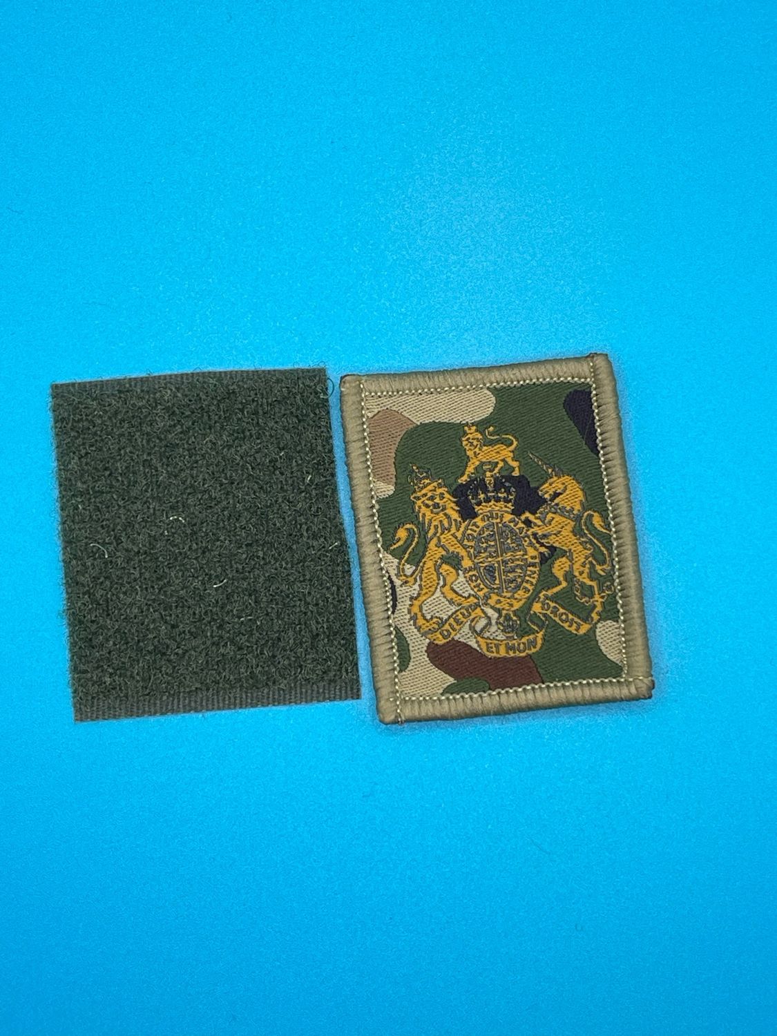 UBACS Rank Patch - King Charles Crown - Gold on MTP - WO1 RSM SMI SSM Hook and Loop