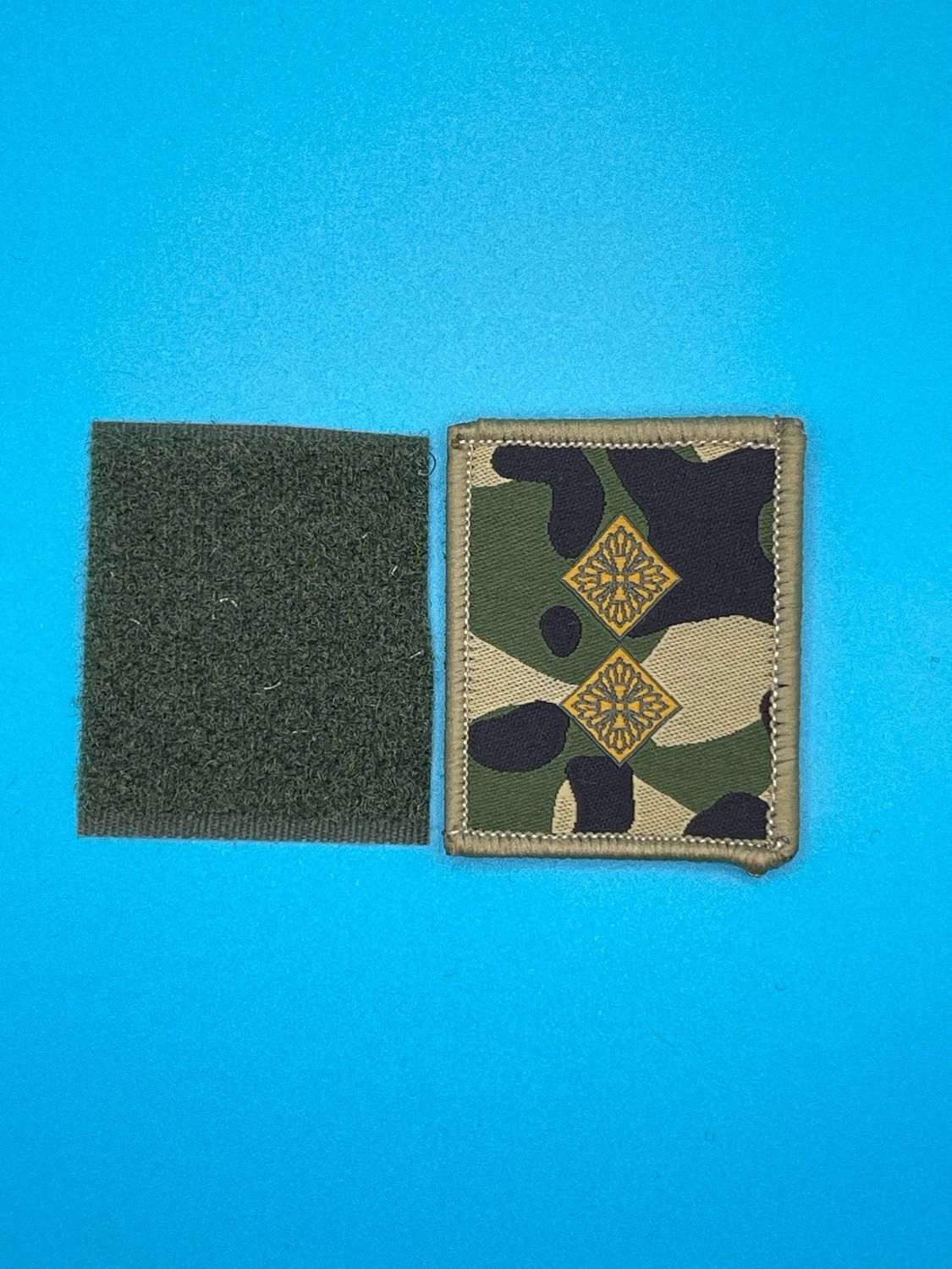 UBACS Rank Patch - King Charles Crown - Gold on MTP - Lieutenant Lt Hook and Loop