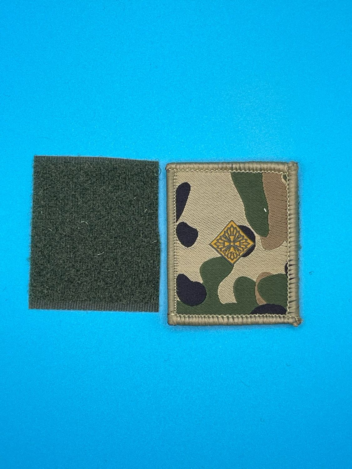 UBACS Rank Patch - King Charles Crown - Gold on MTP - Second Lieutenant 2Lt Hook and Loop