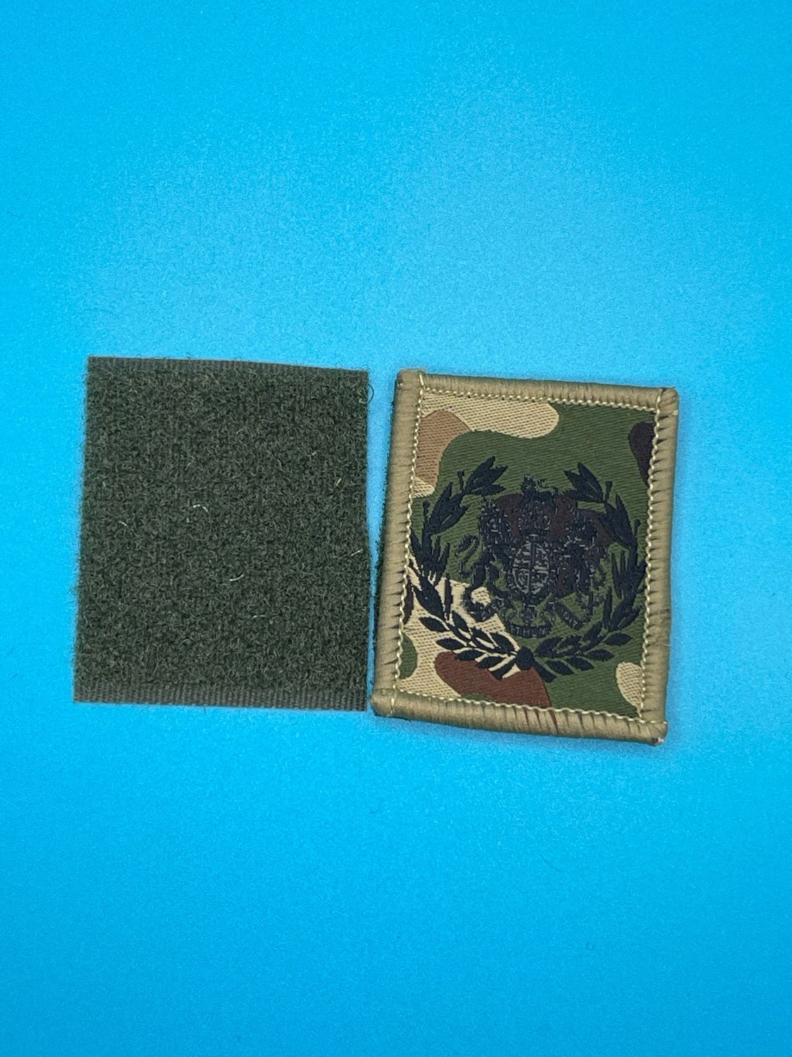 UBACS Rank Patch - King Charles Crown - Black on MTP - WO1 Command Sergeant Major ComdSM Hook and Loop