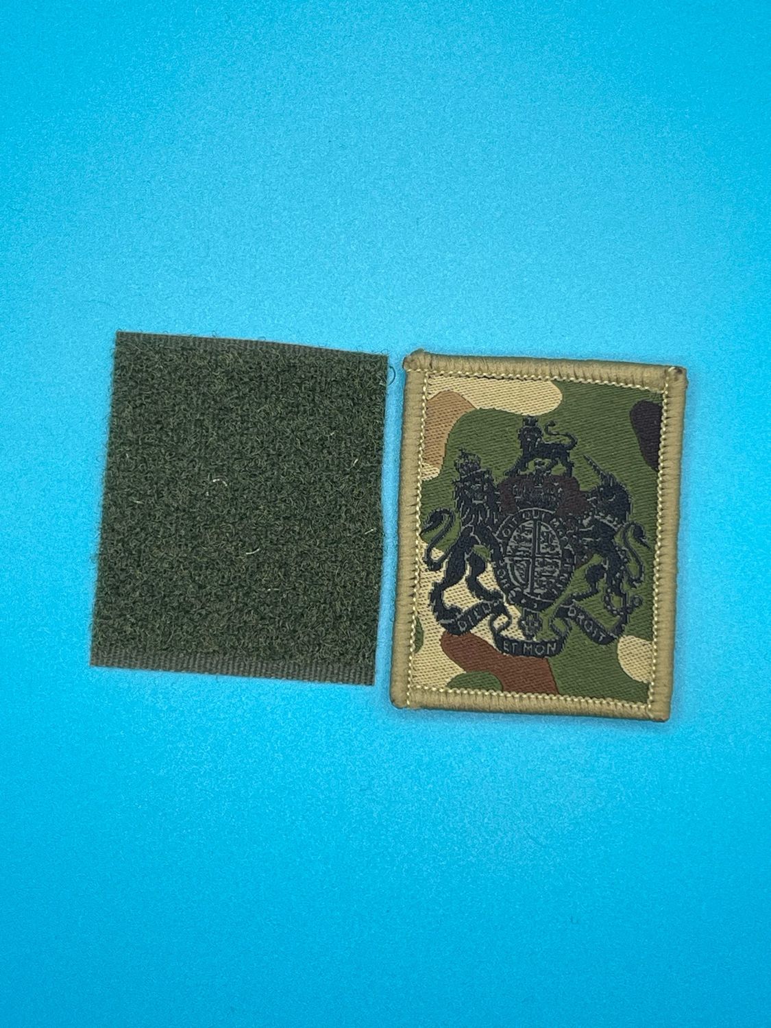 UBACS Rank Patch - King Charles Crown - Black on MTP - WO1 RSM SMI SSM Hook and Loop