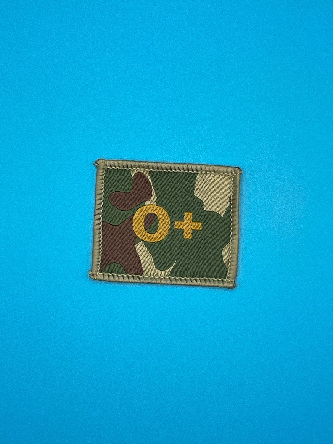 Blood Group Patch - O RhD positive (O+) - Gold on MTP Sew On