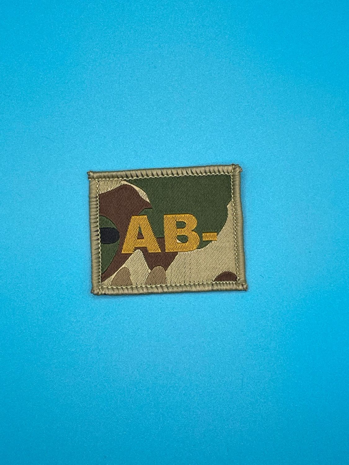 Blood Group Patch - AB RhD negative (AB-) - Gold on MTP Sew On
